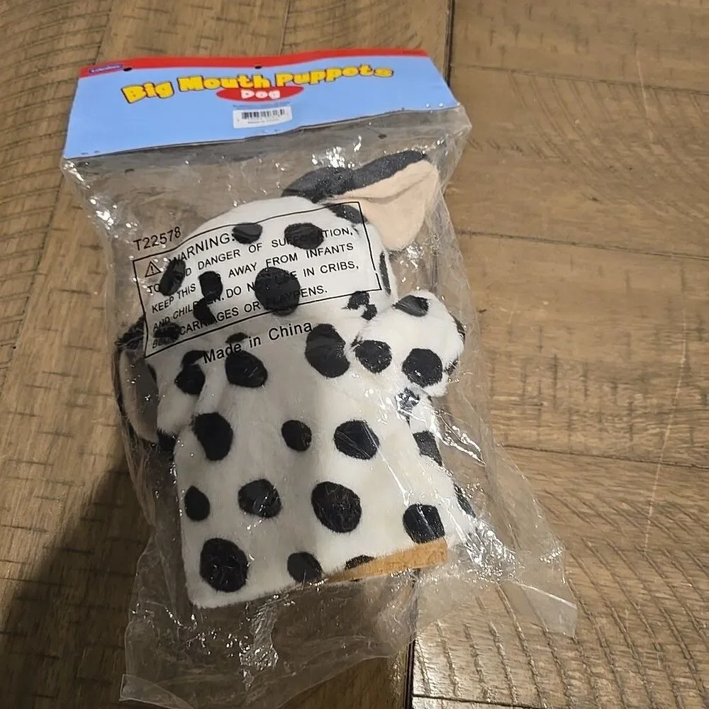 Lakeshore Let’s Talk Big Mouth Dog Dalmatian Hand Puppet Plush RR585